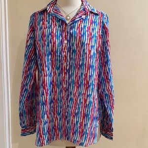 Evan Picone Multicolor Striped Button-Down Shirt
